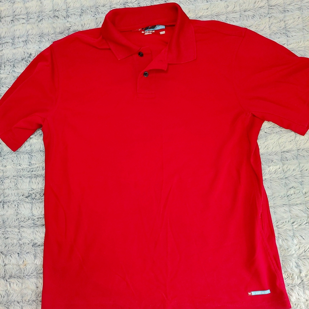 Wrangler‎ Vibrant Red Polo Shirt Medium